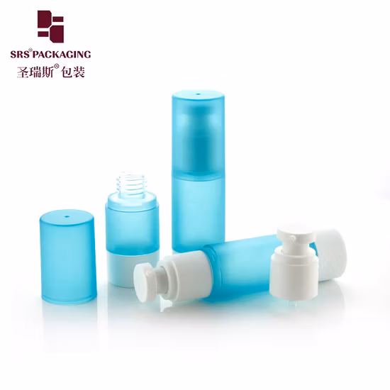 15ml 30ml 40ml 50ml 80ml 100ml 120ml Painting Lake Blue Color Empty Airless Bottle Lotion