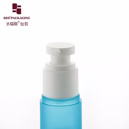 15ml 30ml 40ml 50ml 80ml 100ml 120ml Painting Lake Blue Color Empty Airless Bottle Lotion