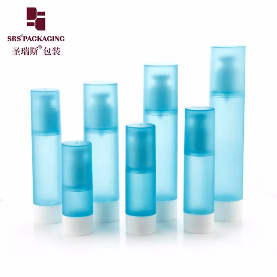 15ml 30ml 40ml 50ml 80ml 100ml 120ml Painting Lake Blue Color Empty Airless Bottle Lotion
