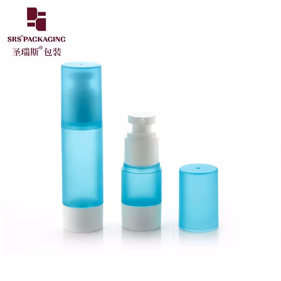 15ml 30ml 40ml 50ml 80ml 100ml 120ml Painting Lake Blue Color Empty Airless Bottle Lotion